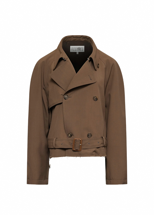 Belted Wool Blend Jacket