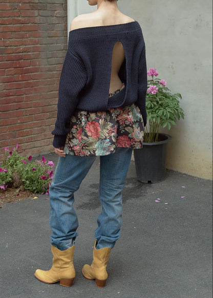 Badge Appliqué Knit Pullover