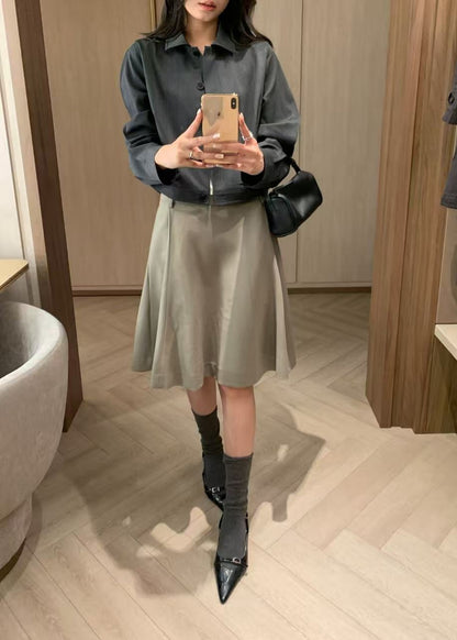 Flared Midi Skirt