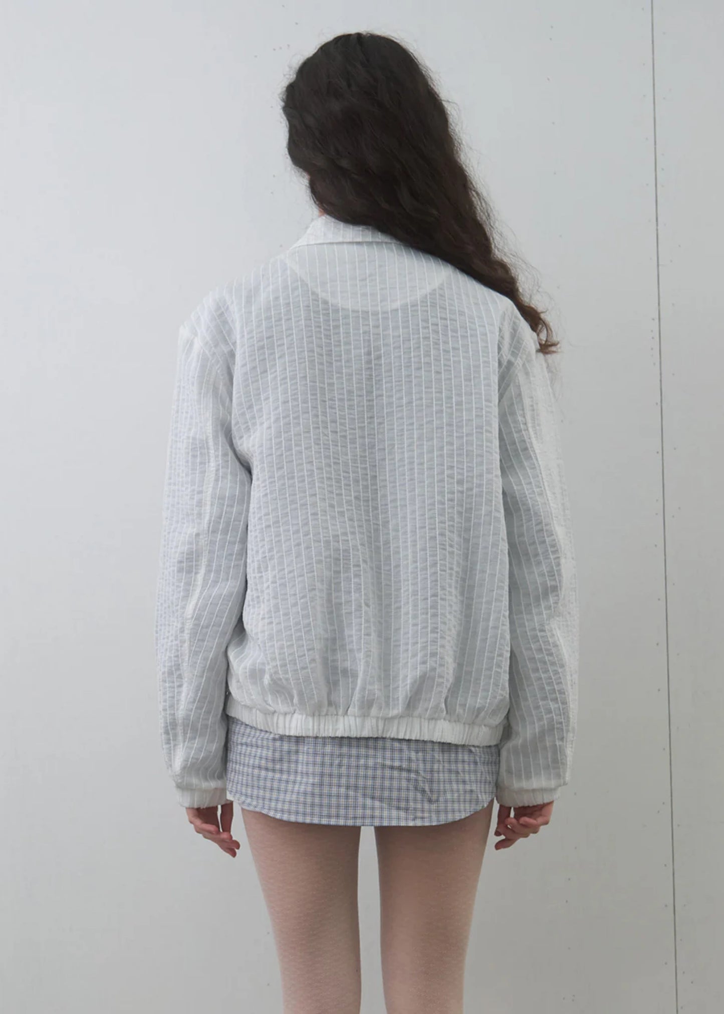 Sheer Striped Blouson