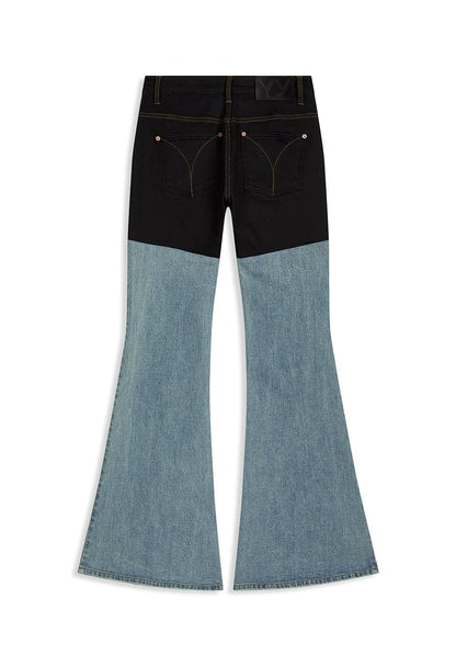 Color Block Bootcut Jeans
