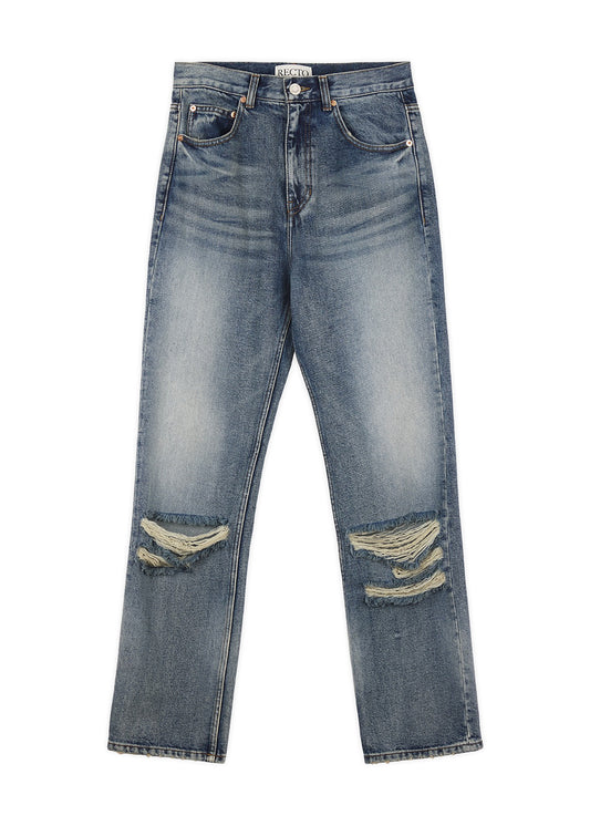 Destroyed Loose Fit Denim