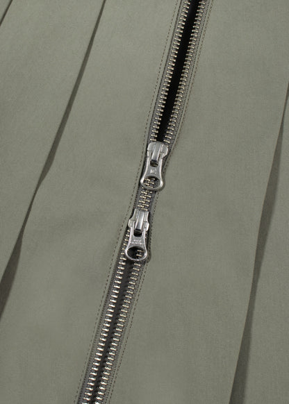 Pleated Zipper Skirt