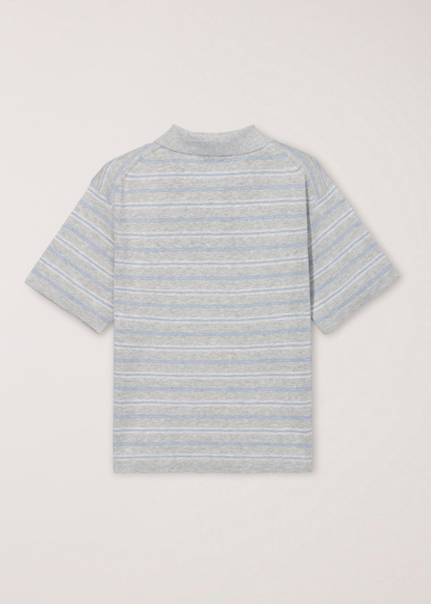 Linen Striped Polo Knit