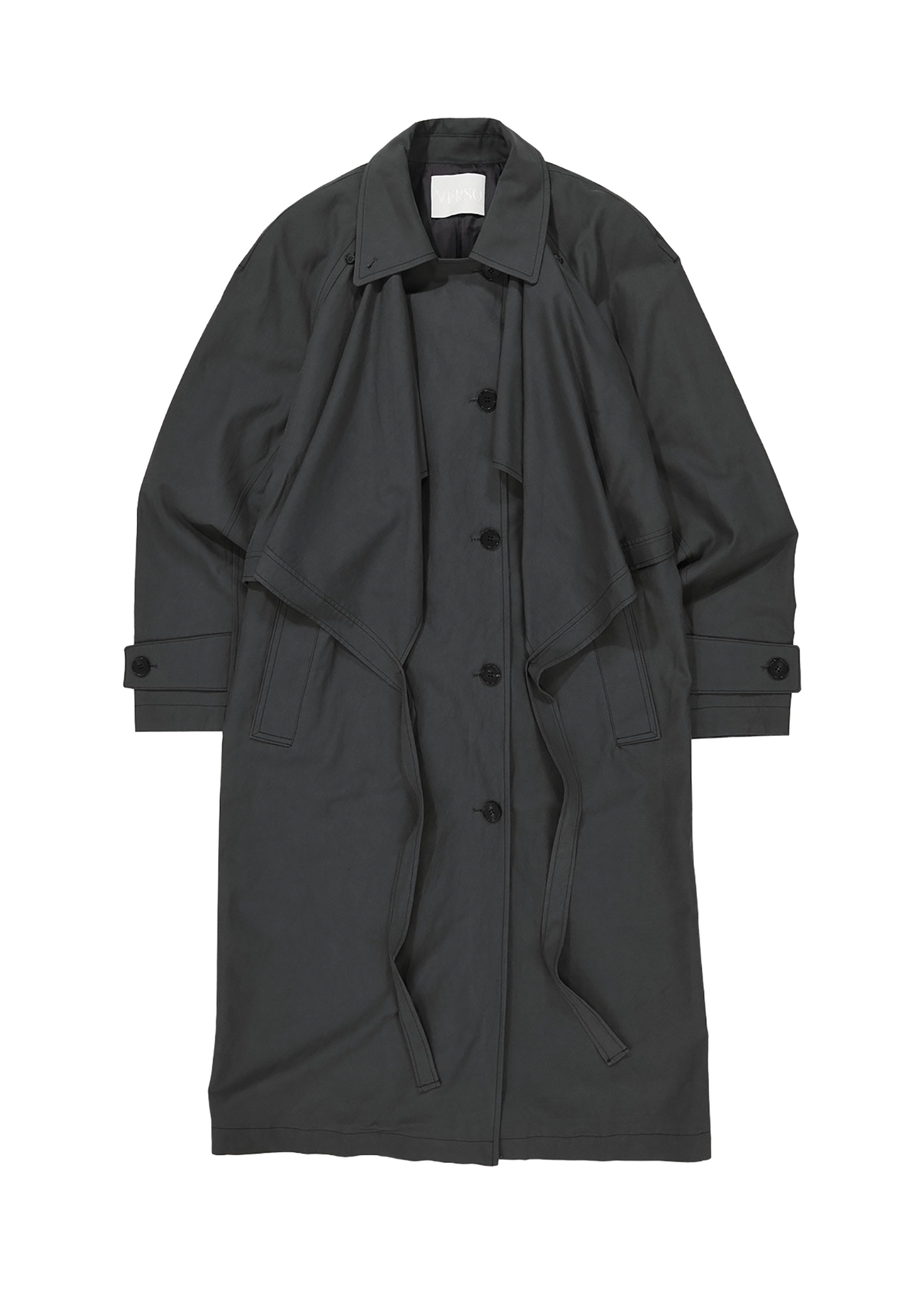 Draped Trench Coat