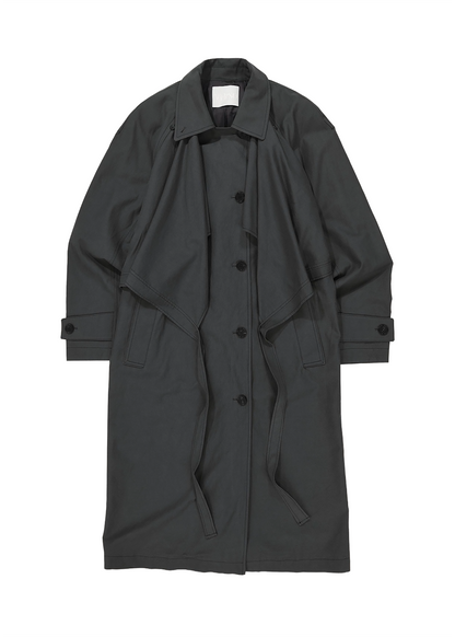 Draped Trench Coat