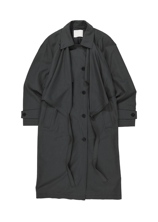 Draped Trench Coat