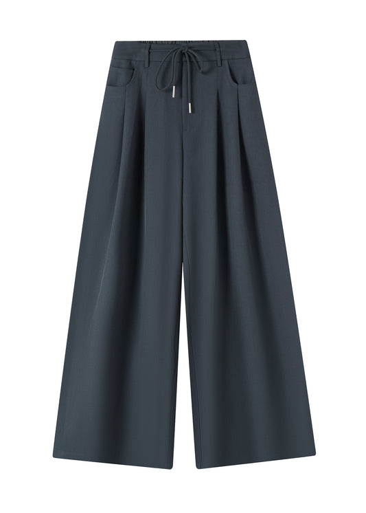 Relaxed Wide Leg Suit Pants