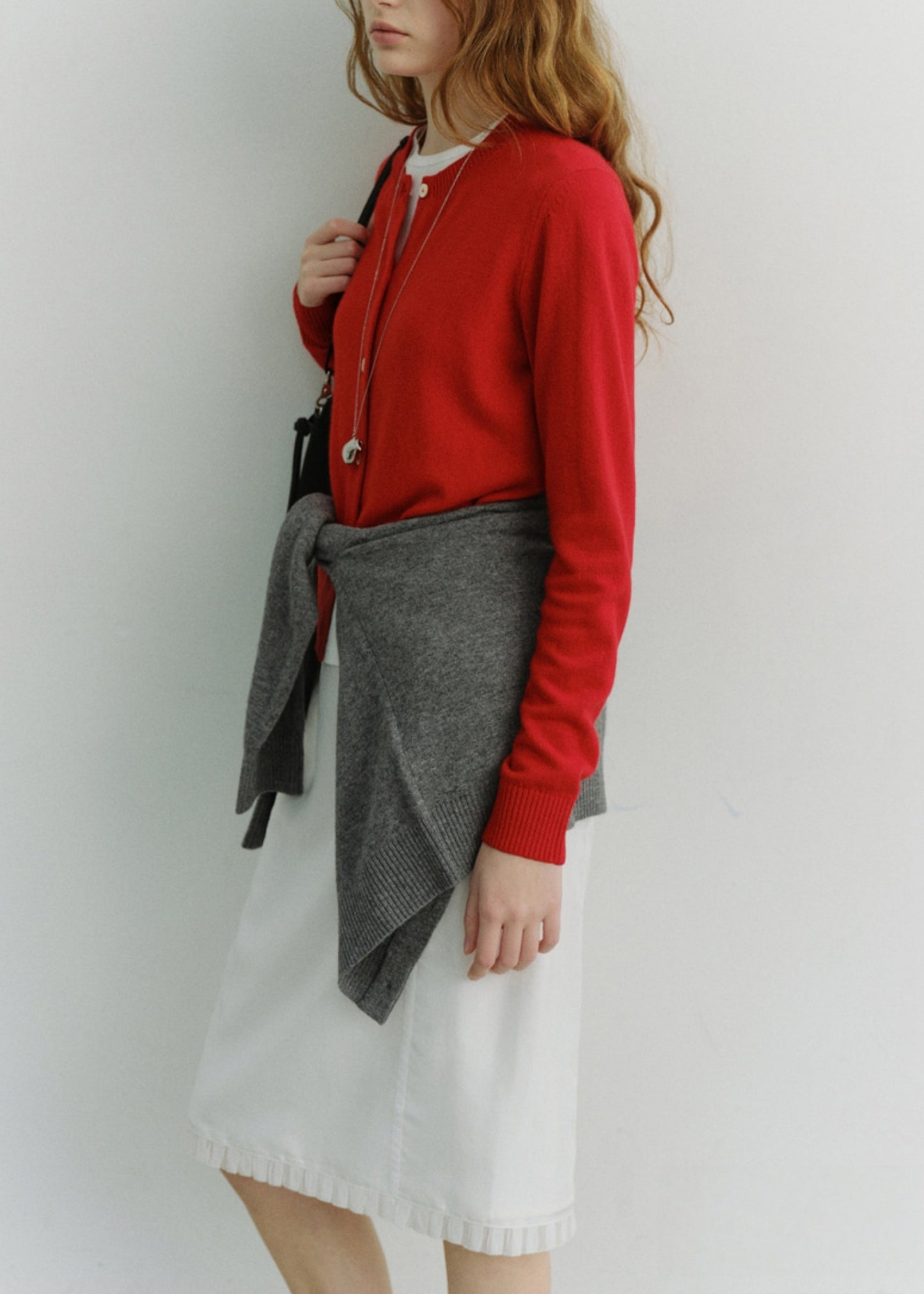 Crewneck Knit Cardigan