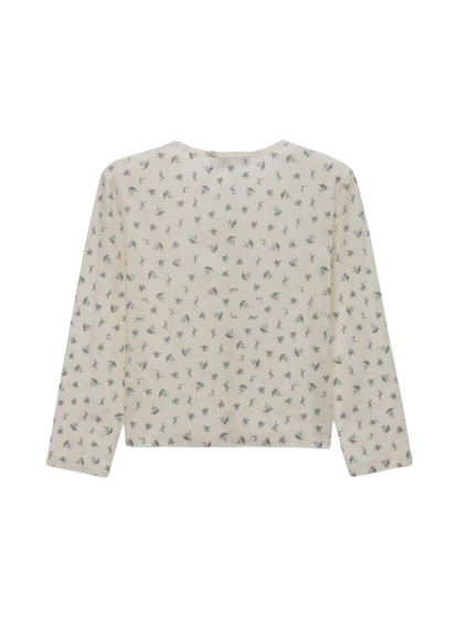 Pointelle Crewneck Cardigan