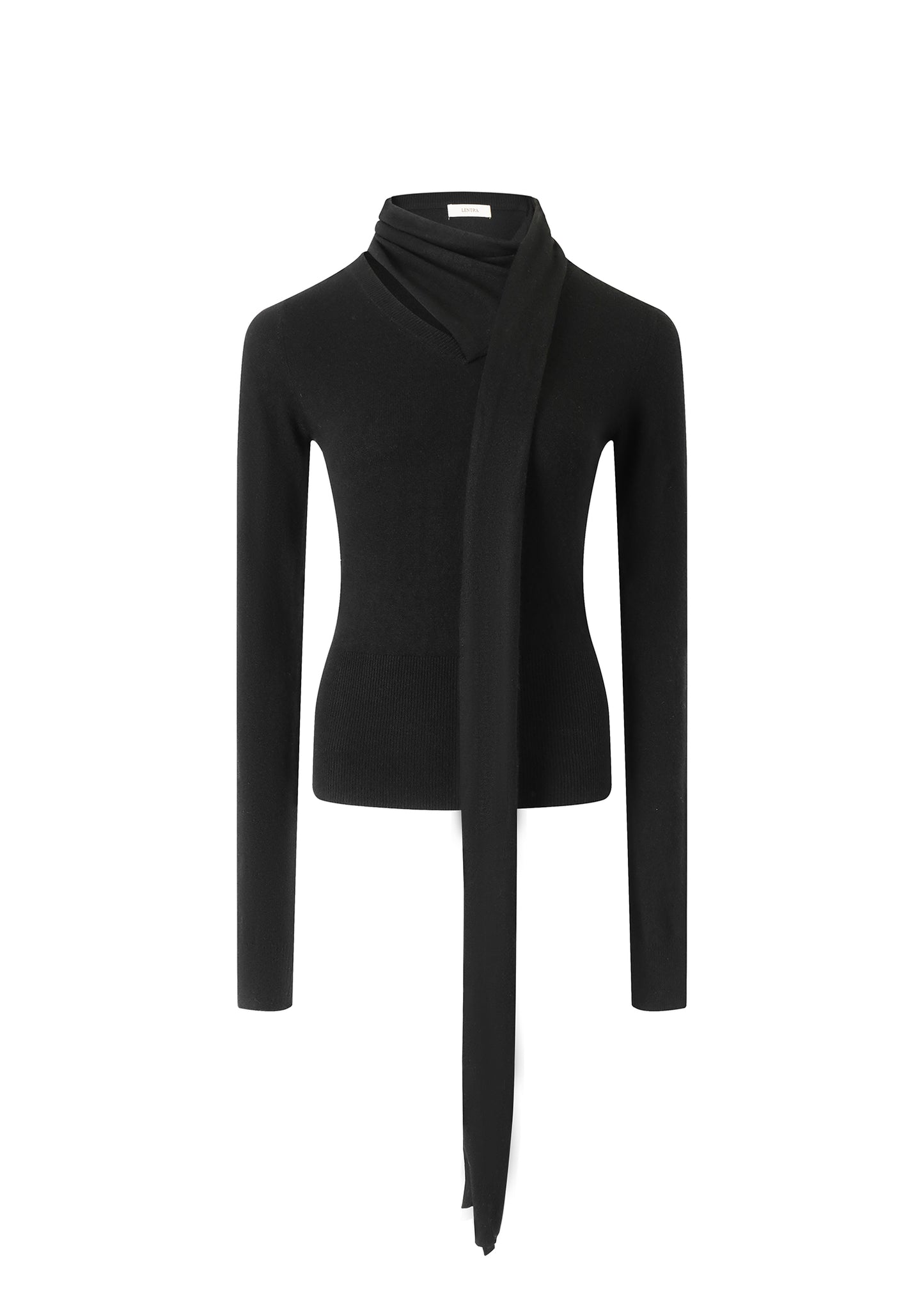 Scarf Fitted Sweater