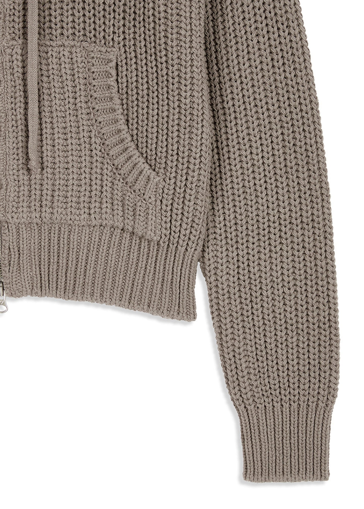 Appliqué Knit Zipup Jacket