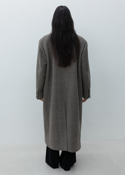 Cashmere Blend Double Long Coat