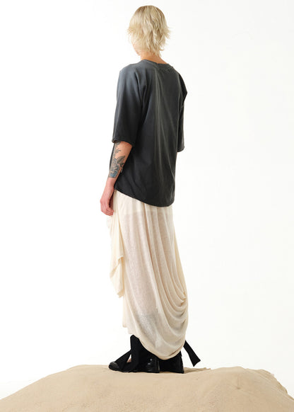 Draped Linen Skirt