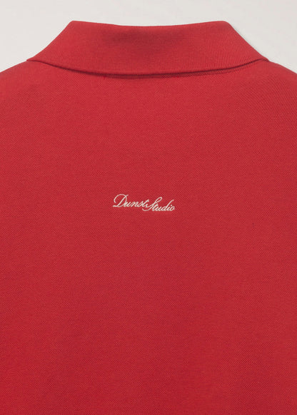 Leather Logo Collared T-shirt