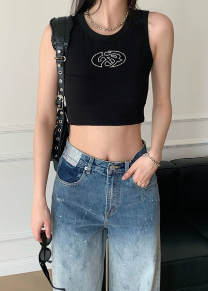 Crystal Logo Crop Top