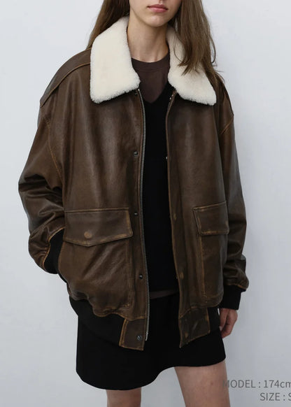 Detachable A-2 Leather Blouson