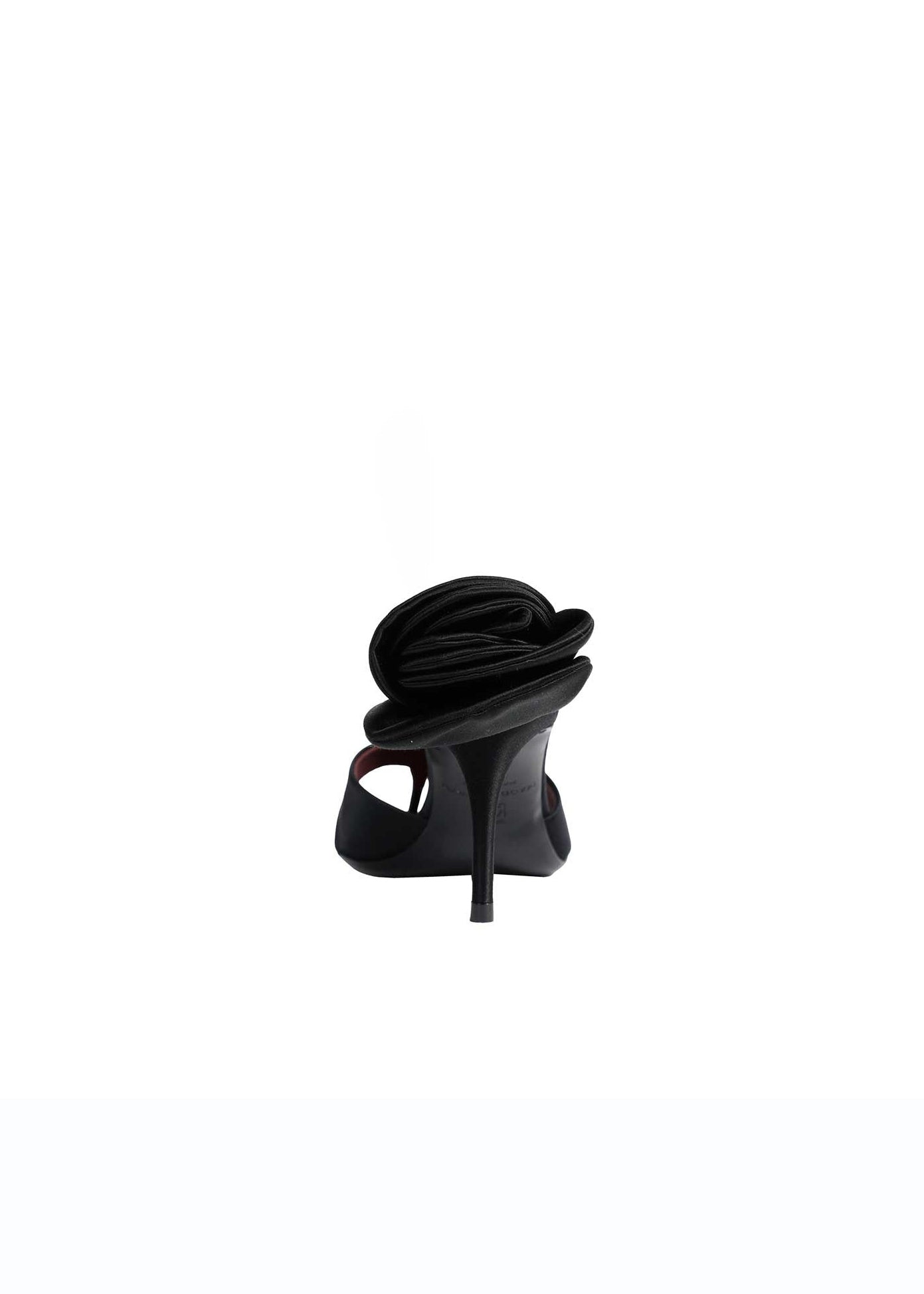 Satin Thong Sandals With Flower