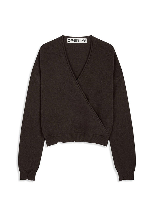 Wool Criss Cross Wrap Knit