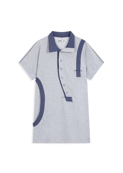 Curved Button Panel Tee