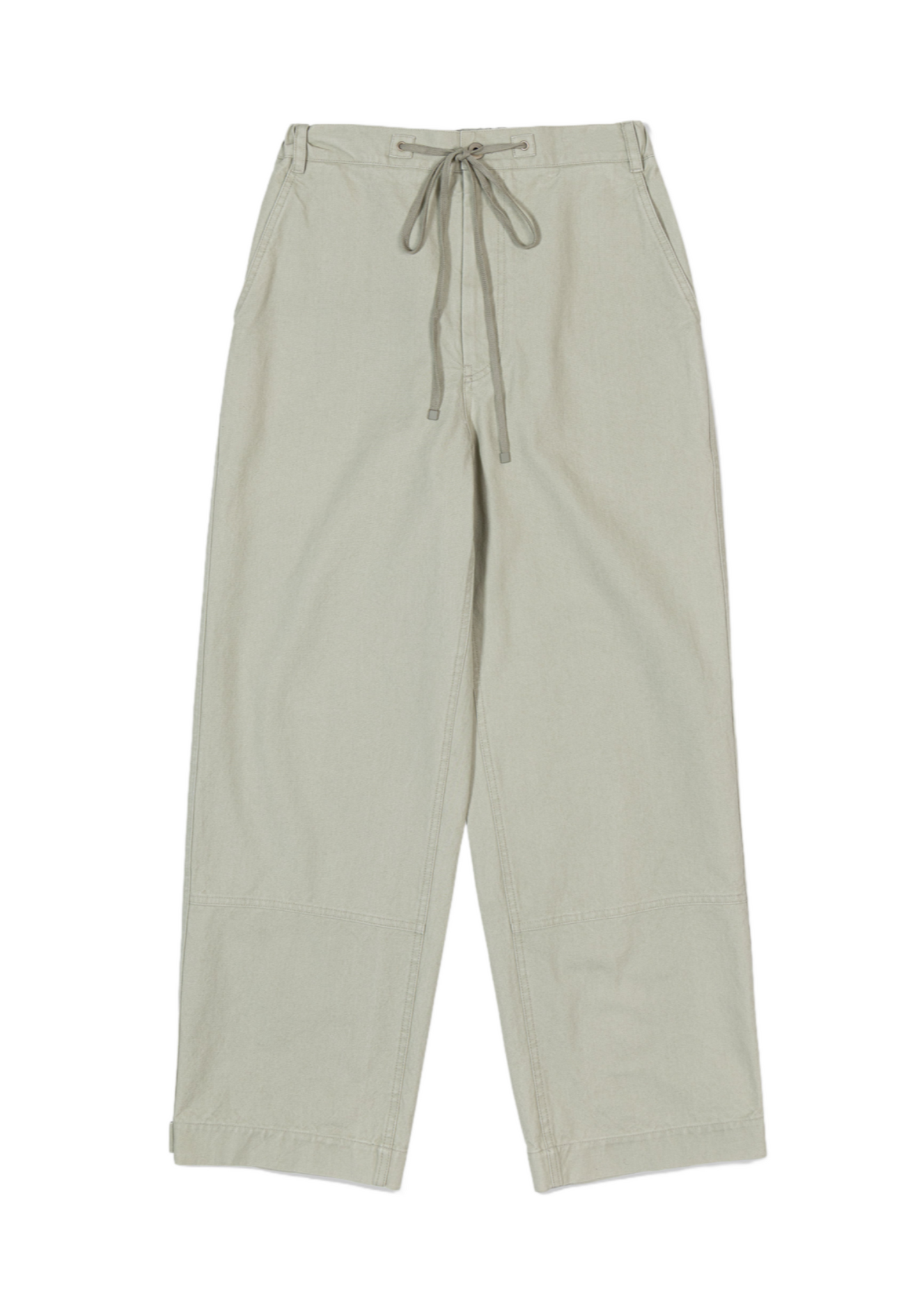 Washed Cotton Wide Pants