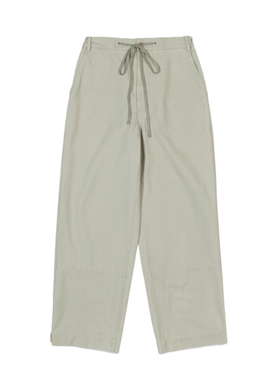 Washed Cotton Wide Pants