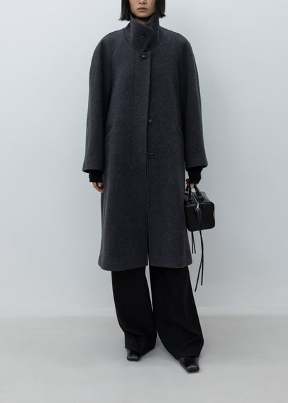 Cashmere Blend Raglan-sleeve Mac Coat