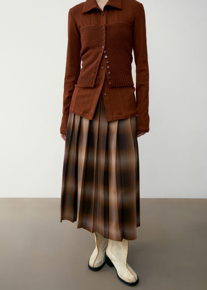 Diagonal Button Up Bustier