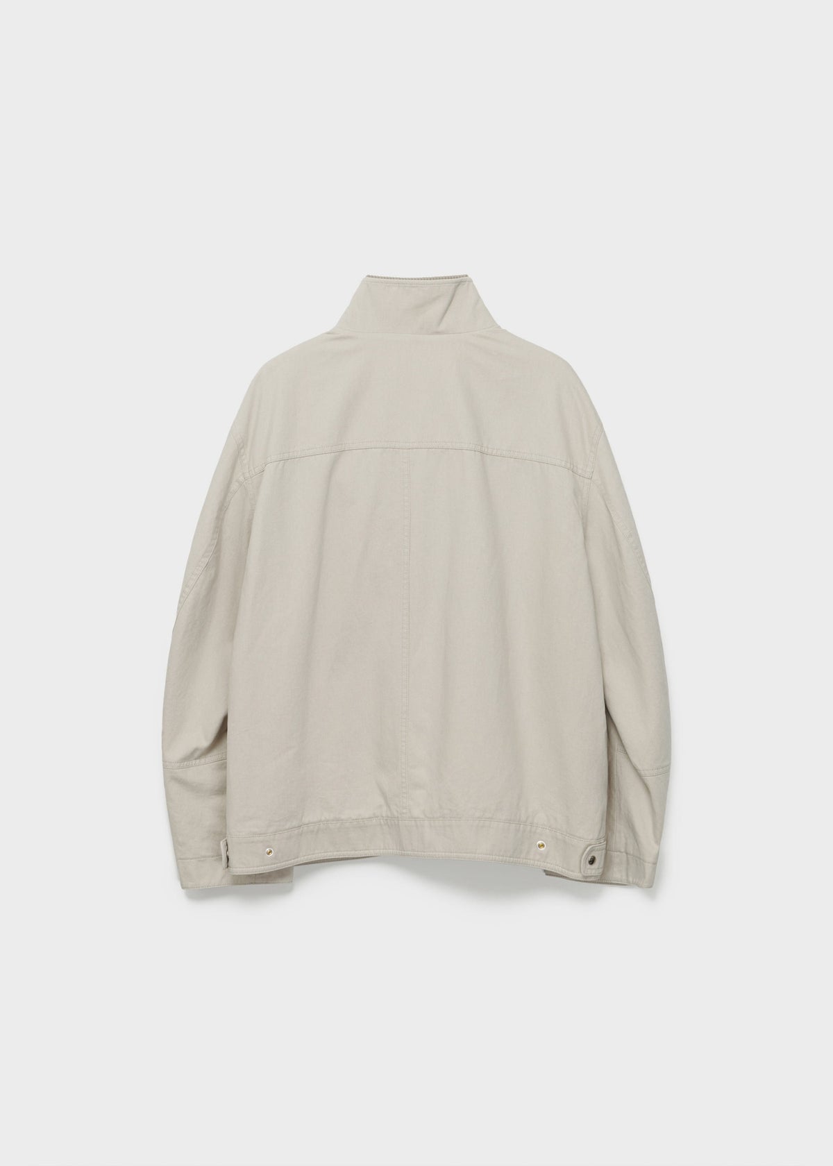 Washed Cotton Rib-Collar Jacket