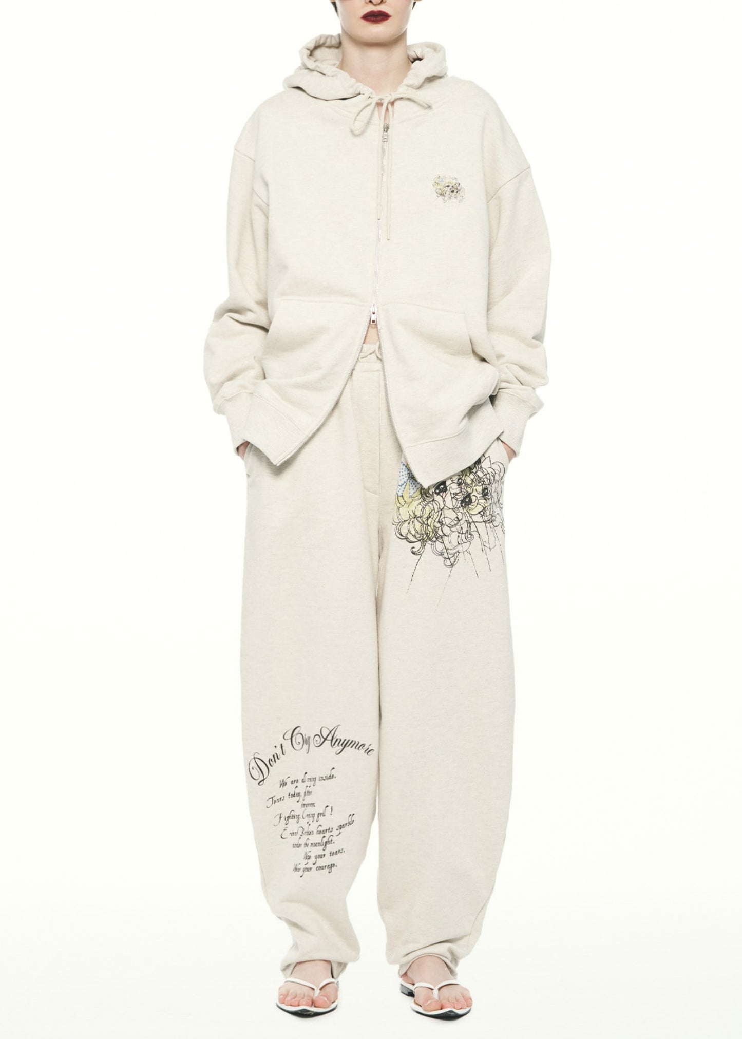 Crying Girl Tapered Sweatpants