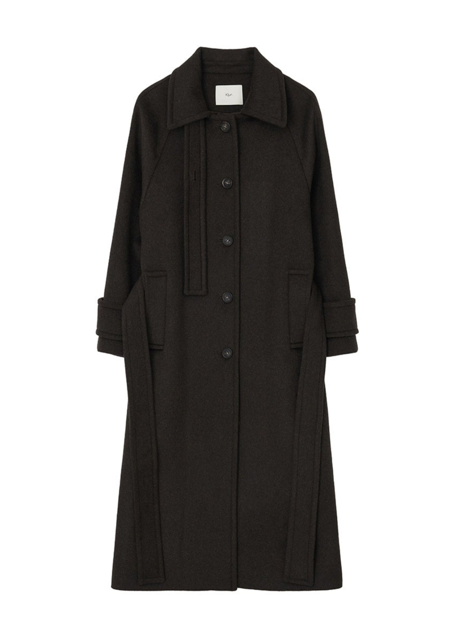 Wool Balmacaan Coat