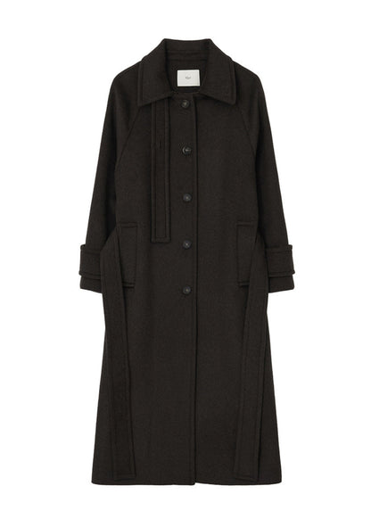 Wool Balmacaan Coat