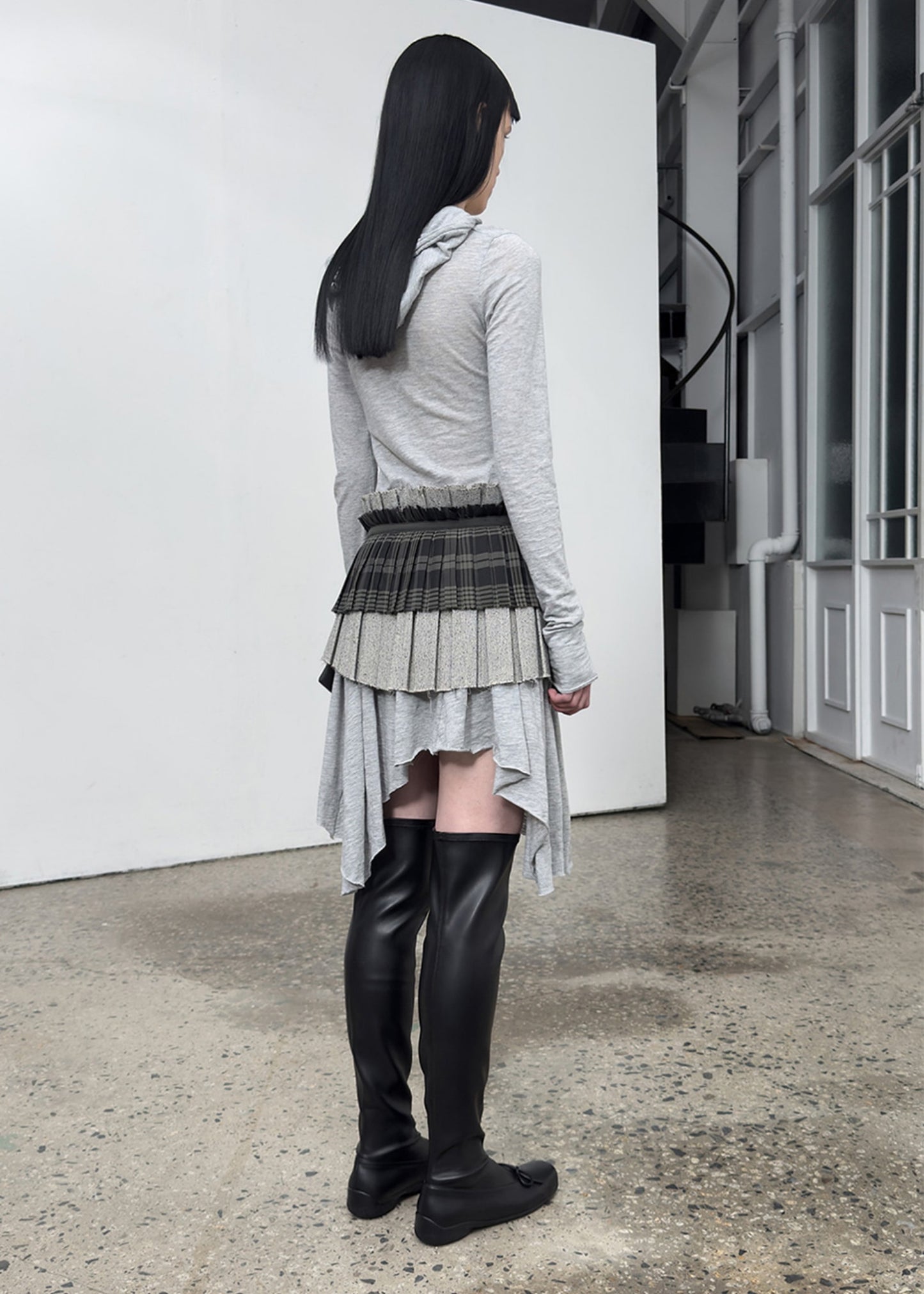 Pleats Layered Pocket Belt