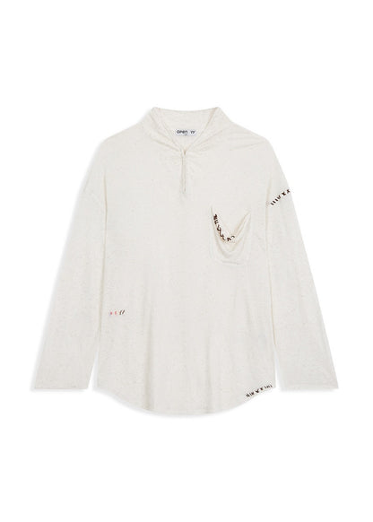 Hook Henley Stitch Top