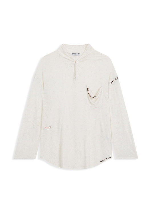 Hook Henley Stitch Top