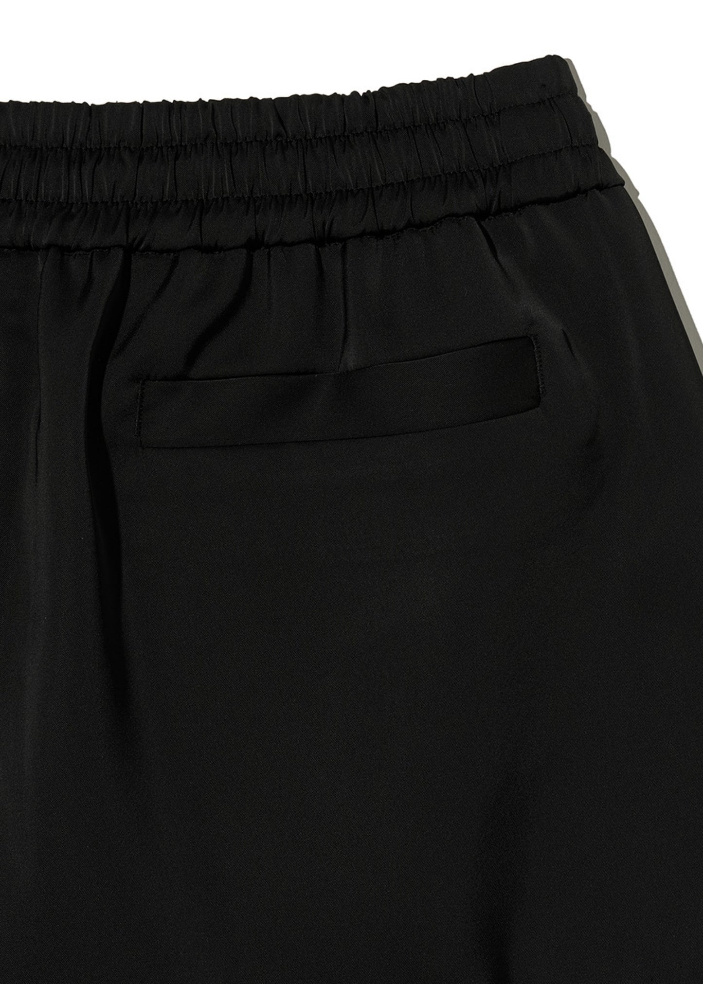 Line Satin Shorts Black