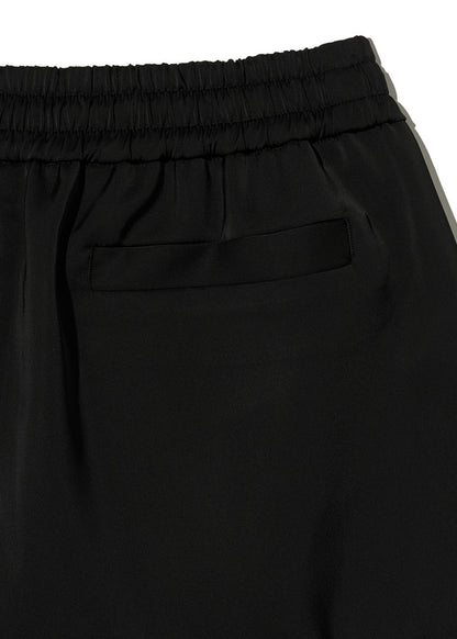 Line Satin Shorts Black