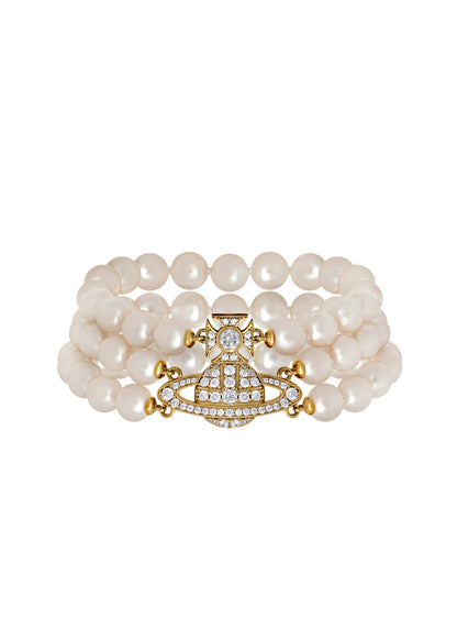 Graziella Three Row Pearl Bracelet