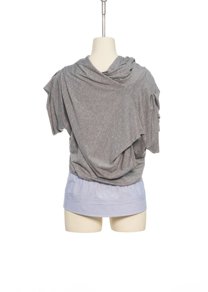 Shirt Collar Hem Top