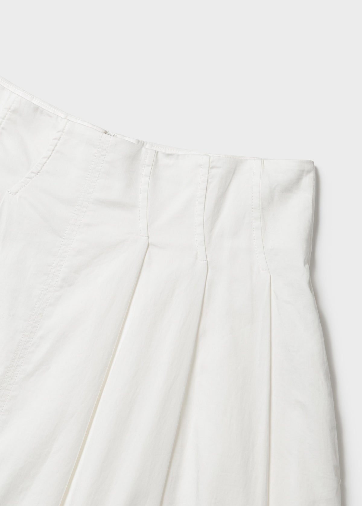 Tucked Maxi Cotton Skirt