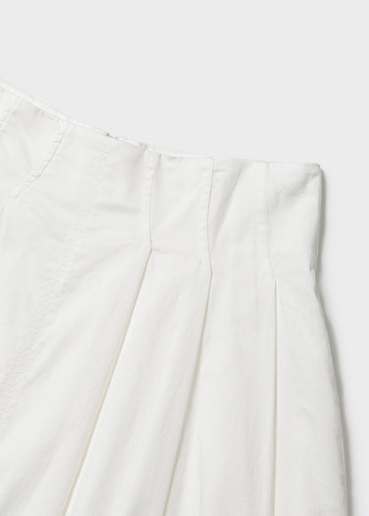 Tucked Maxi Cotton Skirt