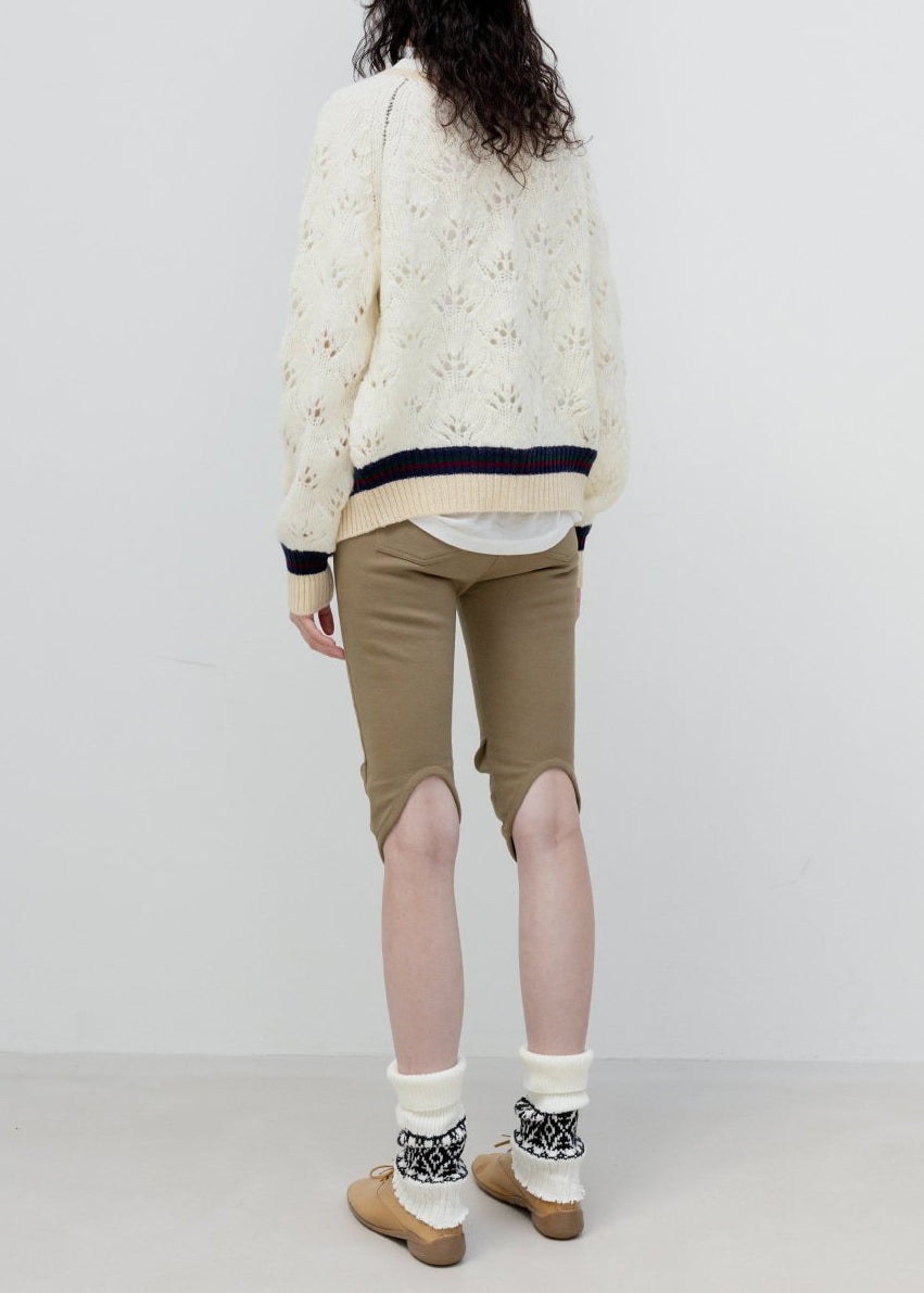 Open Back Pointelle Knit