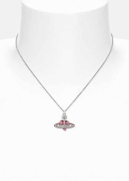 New Diamante Heart Pendant Necklace