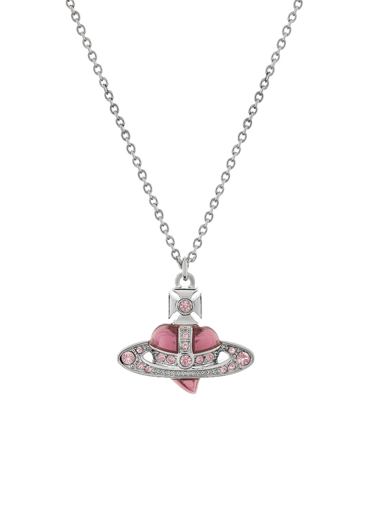 New Diamante Heart Pendant Necklace