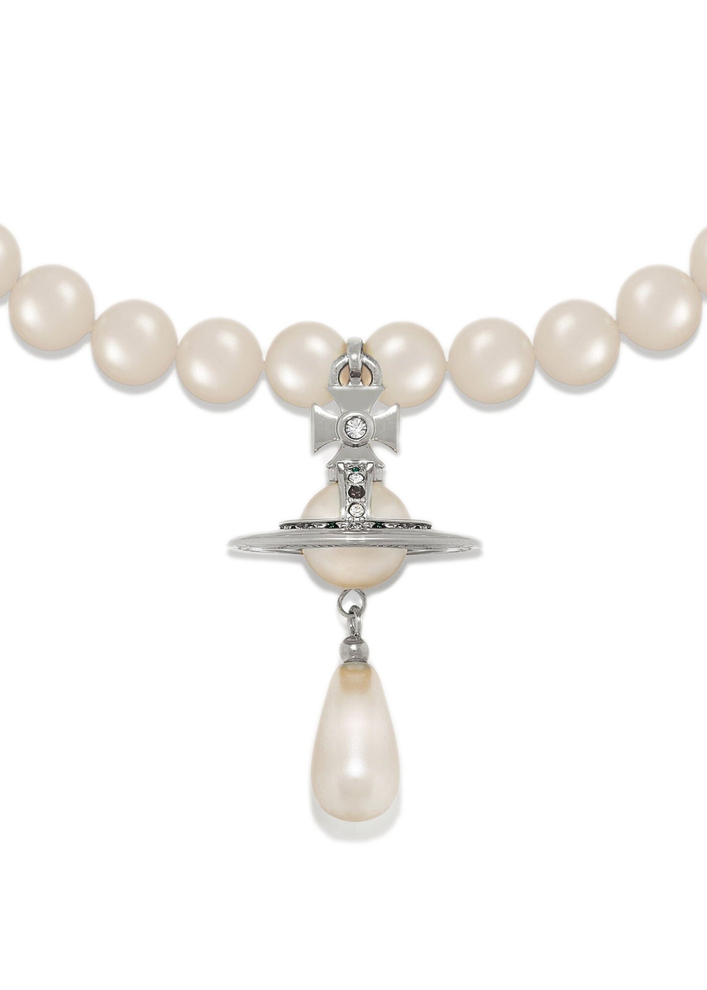 One Row Pearl Drop Choker