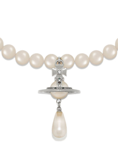One Row Pearl Drop Choker