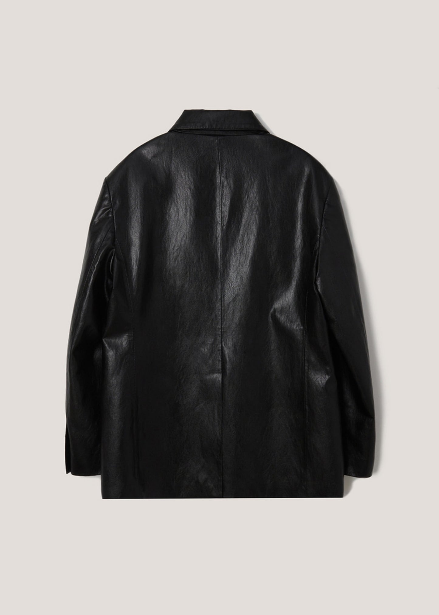3 Button Alter-leather Blazer
