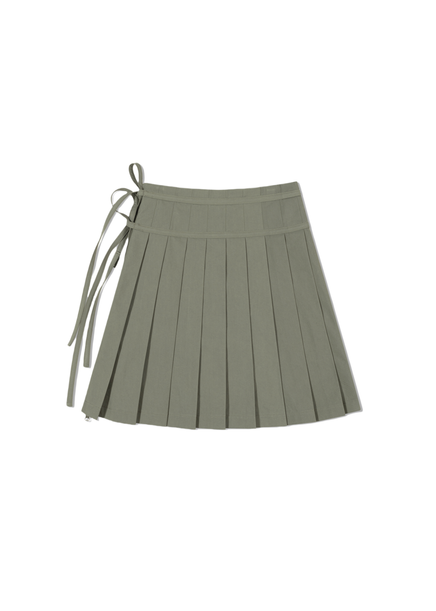 Pleated Zipper Skirt