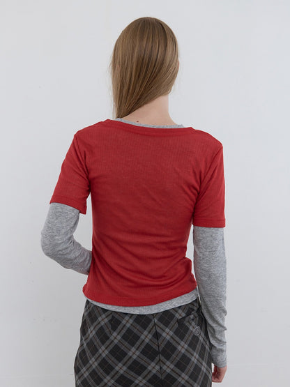 Layered Jersey Top
