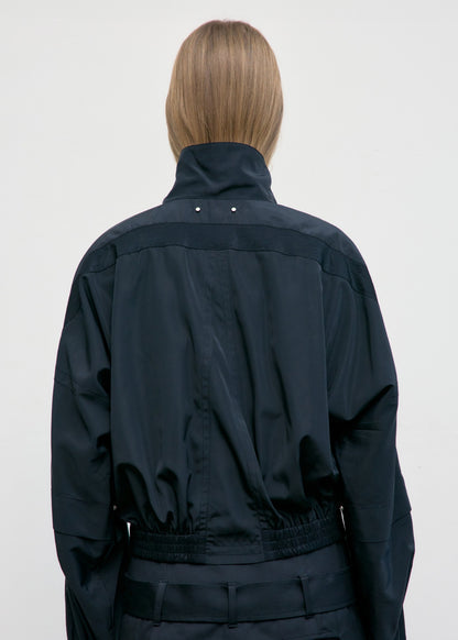 Contrast Zip-up Short Jacket